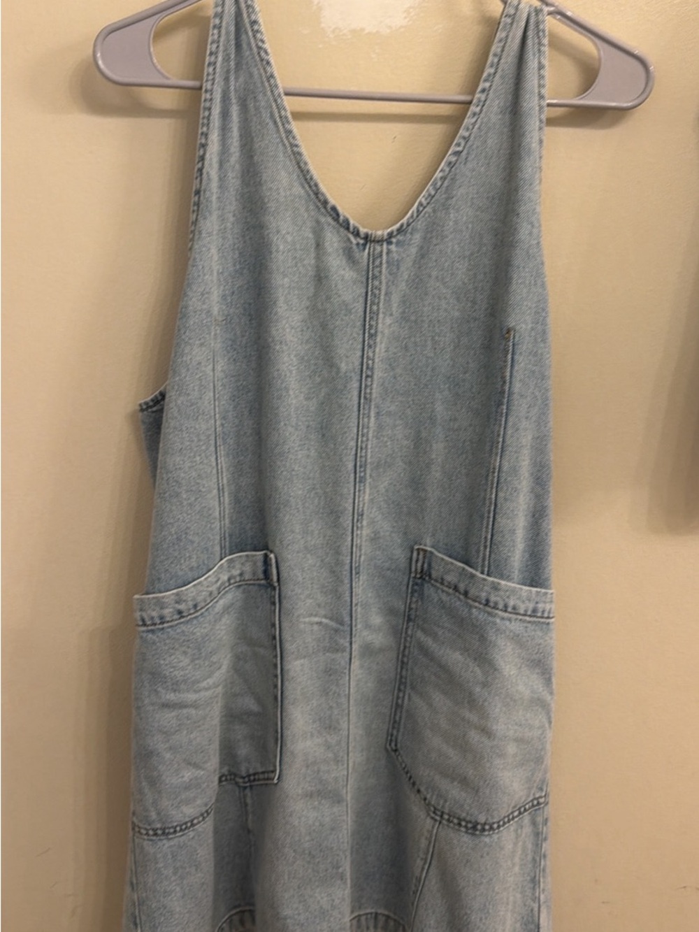 Maurice’s Light Wash Denim Jumper Dress - Blue size medium